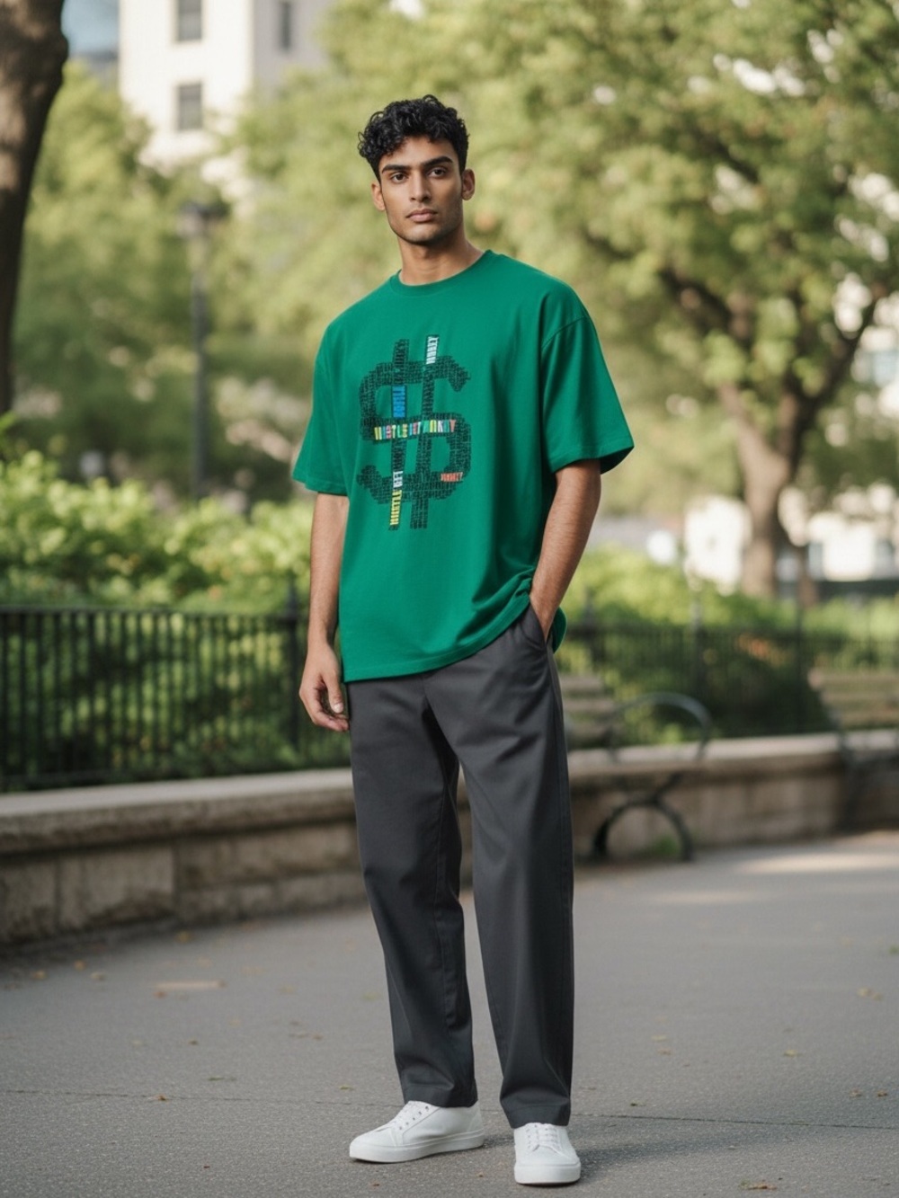Men's Short Sleeve Graphic T-Shirt in Green